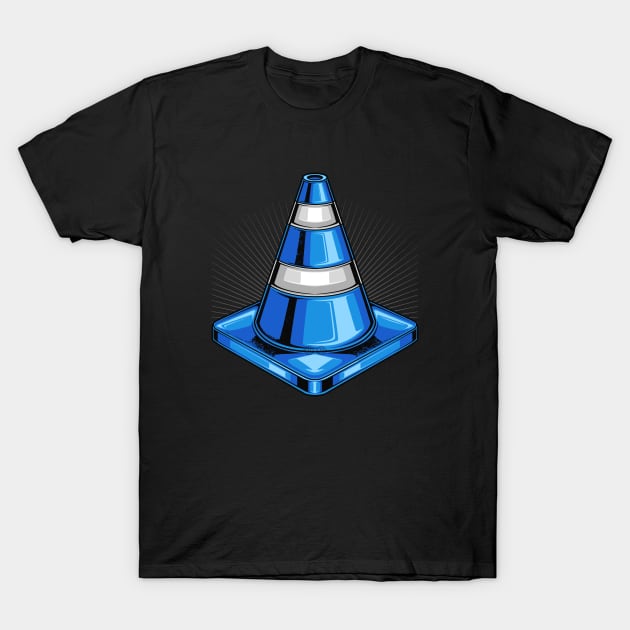 Blue Traffic Cone T-Shirt by Jiooji Project